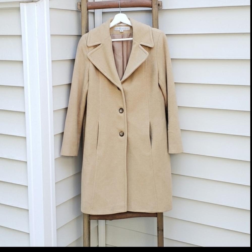 Larry Levine Tan 75% Cashmere Italian Jacket /Coat